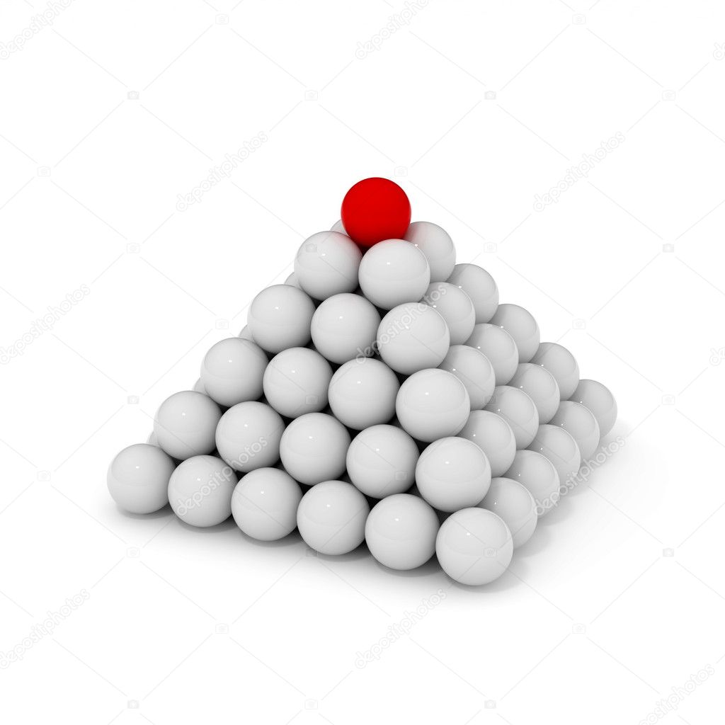 Balls in pyramid