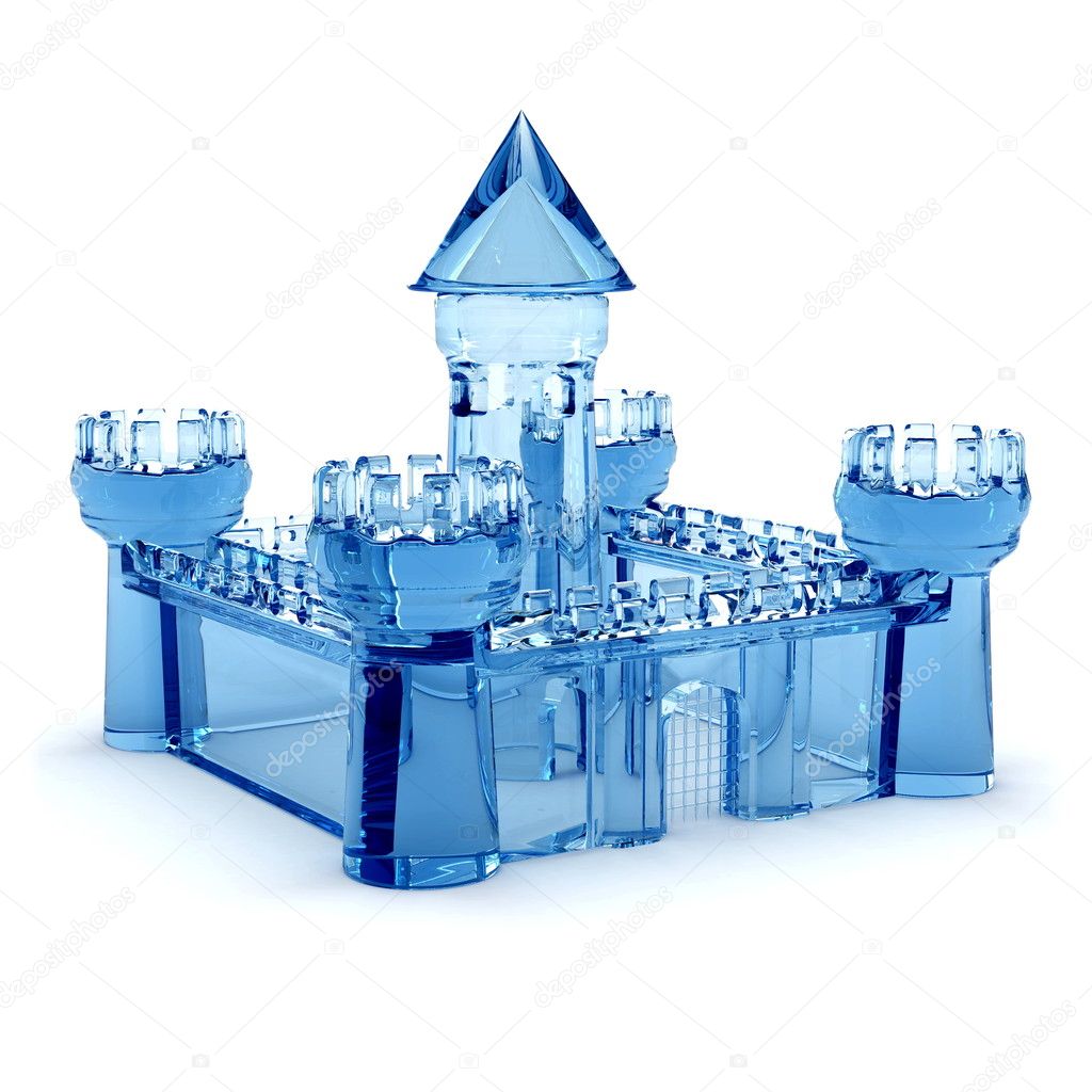 Blue glass castle