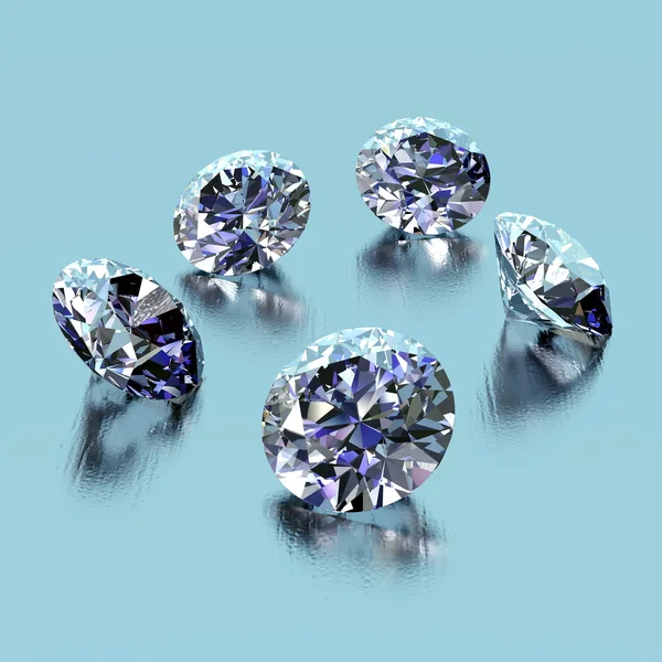 Diamonds on table — Stock Photo, Image