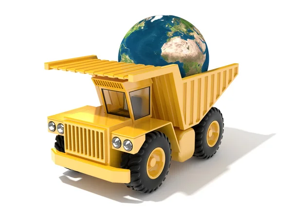 Jorden på lastbil — Stockfoto