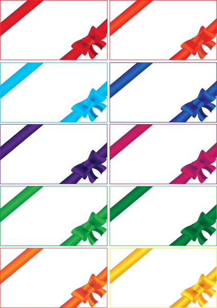 Ensemble de noeuds cadeaux colorés — Image vectorielle
