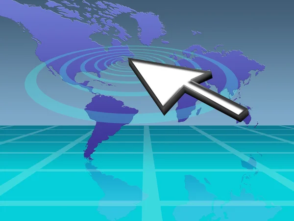 Kaart van de wereld wereldwijde netwerk — Stockfoto