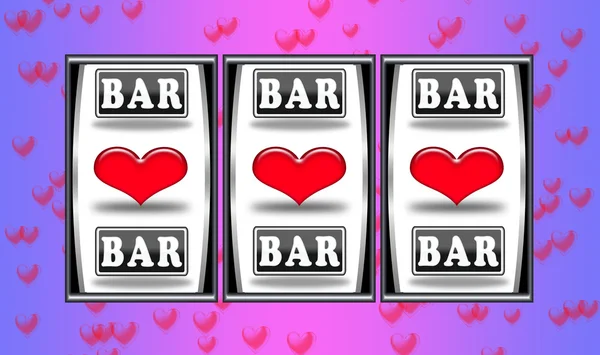 Valentine slot machine — Stock Photo, Image