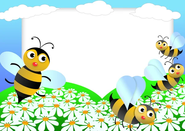 Včela scrapbook — Stock fotografie