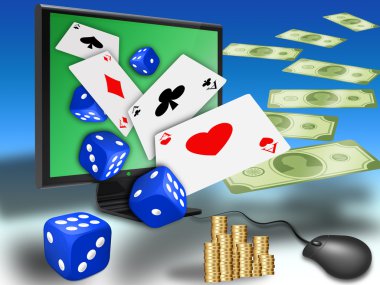 Online gambling clipart