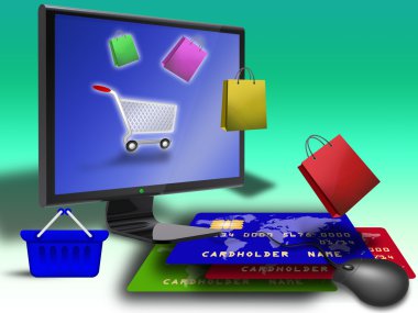 Online shopping clipart