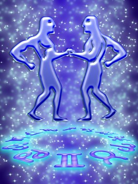 Gemini zodiac sign clipart