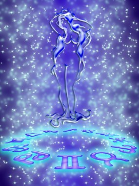 Virgo zodiac sign clipart