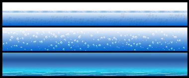 Water banner set clipart