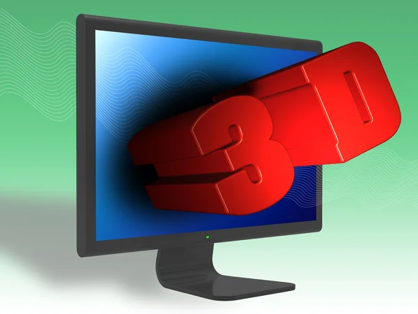 3D digital TV — Stock Photo, Image