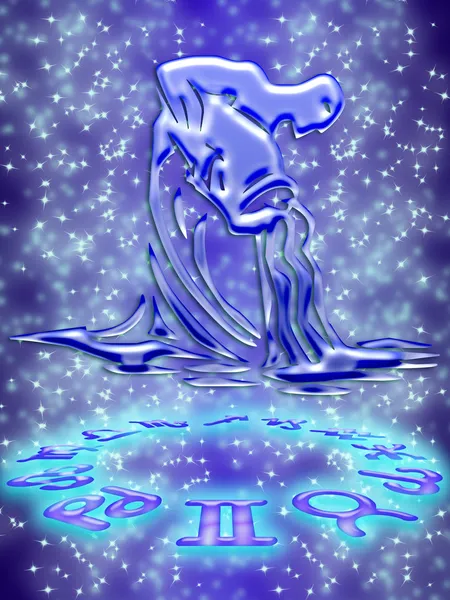 Aquarius zodiac tecken — Stockfoto