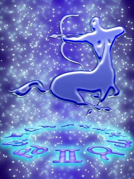 Sagittarius zodiac sign — Stock Photo, Image