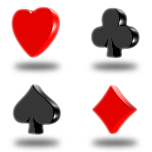 Simbol покер 3d — стокове фото