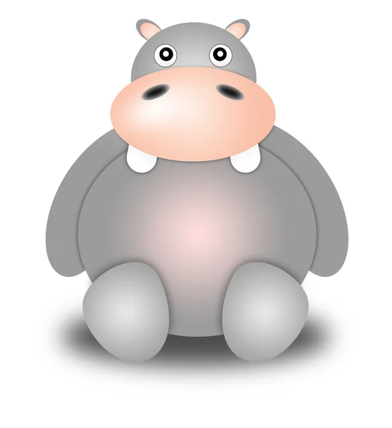 Desenhos animados do Hippopótamo — Fotografia de Stock