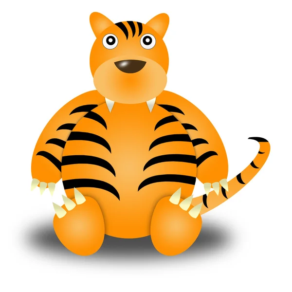 Тигровая карикатура — стоковое фото