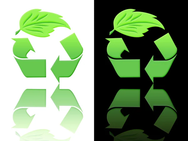 Simboli di ecologia e riciclo — Foto Stock