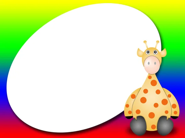 Marco para niños con jirafa — Foto de Stock