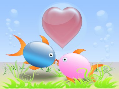 Love fish clipart