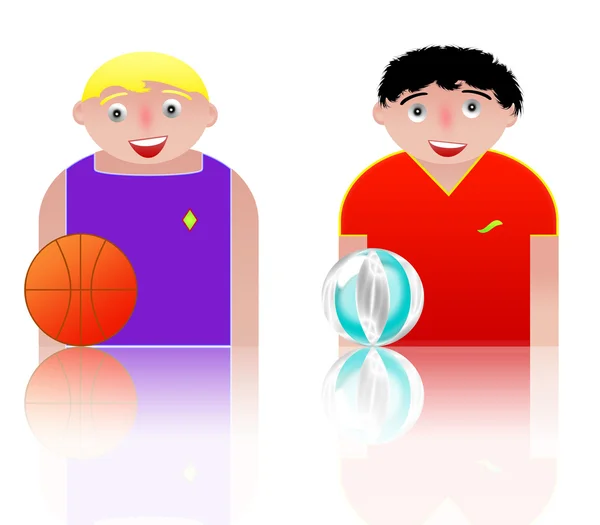 Icon sport basket und volleyball — Stockfoto