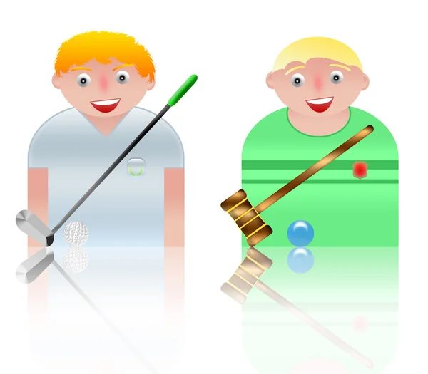 Ikonen idrotten golf och cricket — Stockfoto