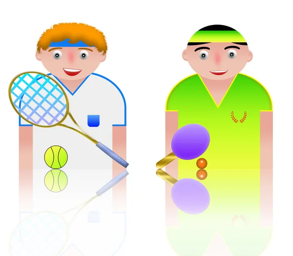 Ikona sport korty tenisowe i tenis stołowy — Zdjęcie stockowe