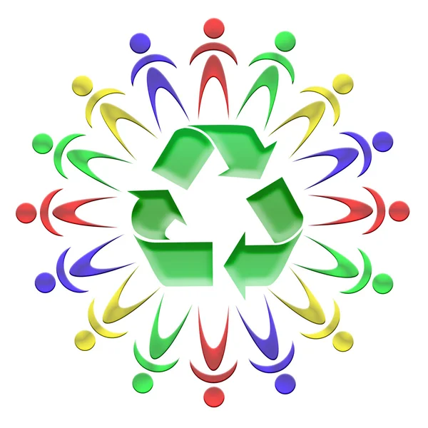 Juntos para reciclar — Fotografia de Stock