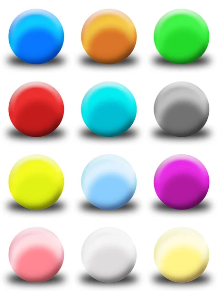 Set buttons round — Stock Photo, Image