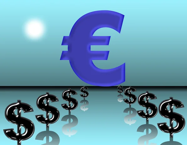 Duże euro — Zdjęcie stockowe