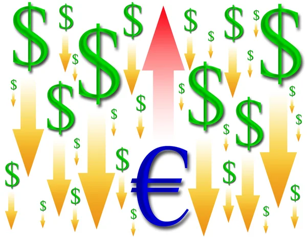 Aumento do euro — Fotografia de Stock