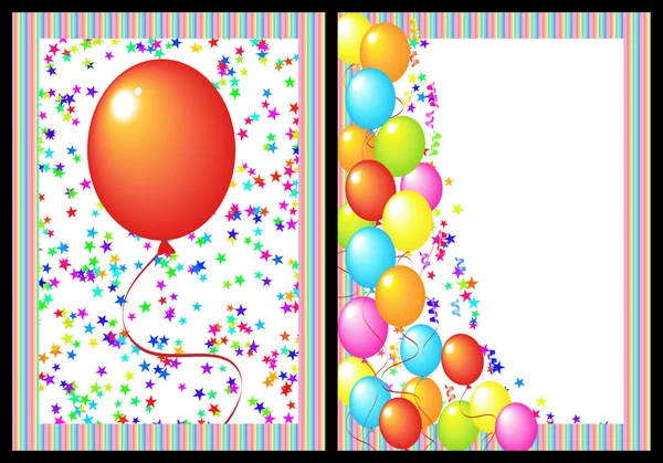 Happy birthday greeting card front and back — Stock Photo, Image