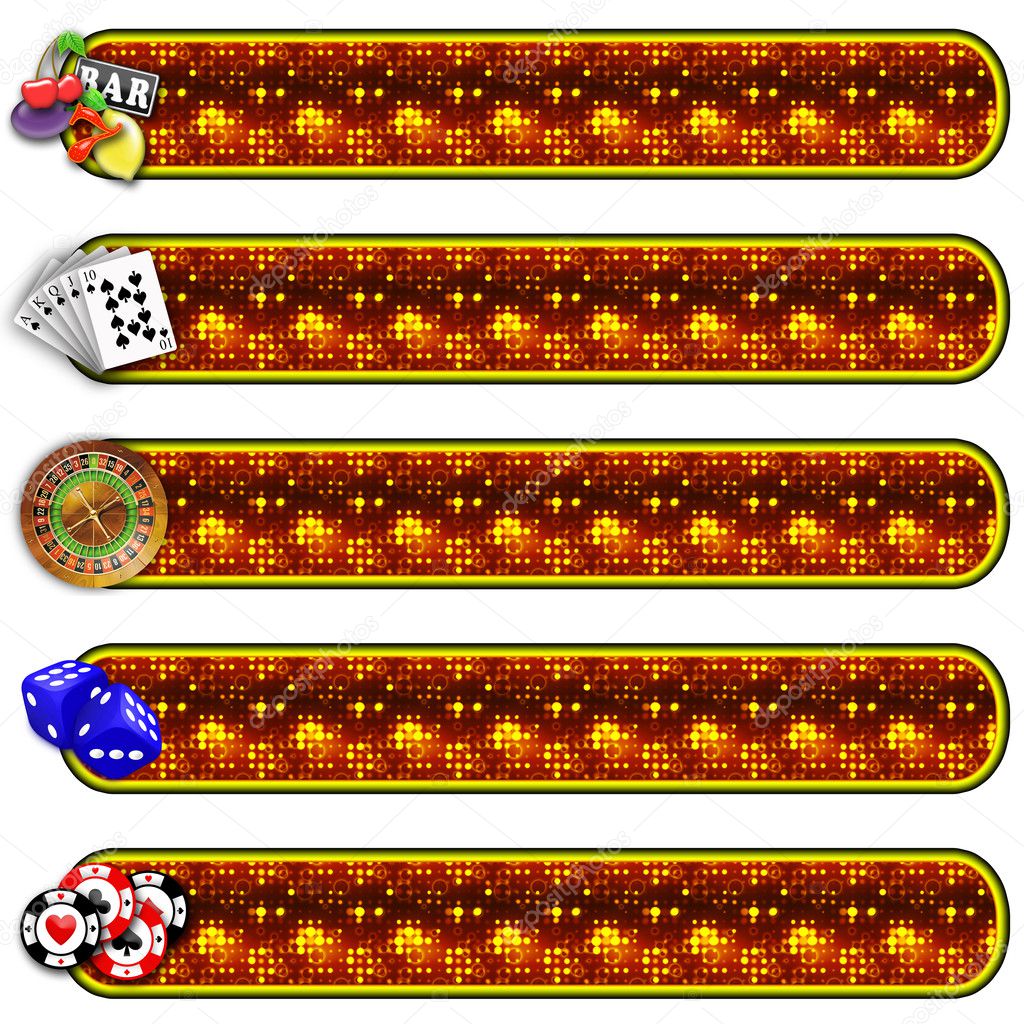 Casino banner set