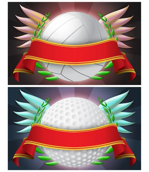 Volleyball und Golf Banner — Stockfoto