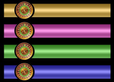 Roulette banner set clipart