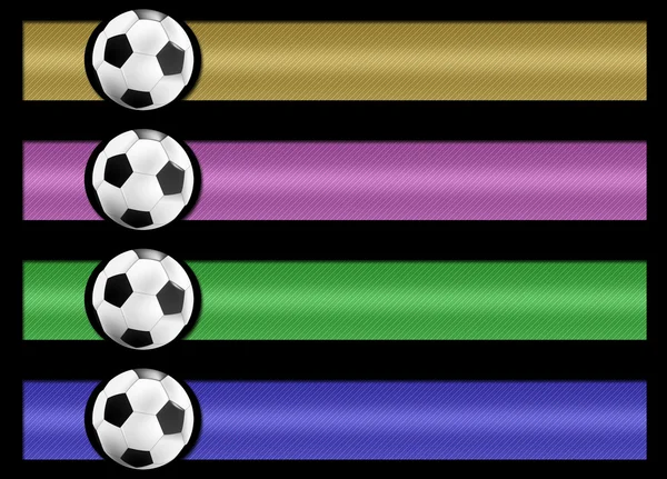 Fotboll banner set — Stockfoto