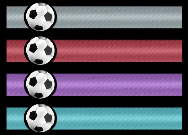 Fotboll banner set — Stockfoto
