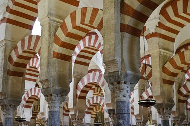 Inside the Mezquita of Cordoba, Spain clipart