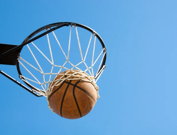 Basketball in the net - abstract concept of success