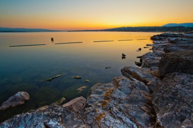 Sunrise at Lake Geneva, Switzerland clipart