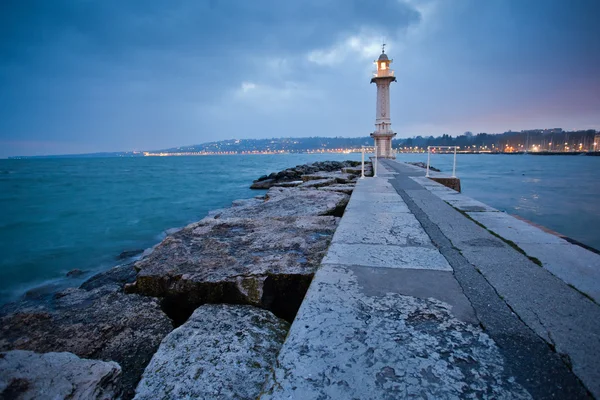 Geneva Cityscape Lighthouse — Stock Photo, Image