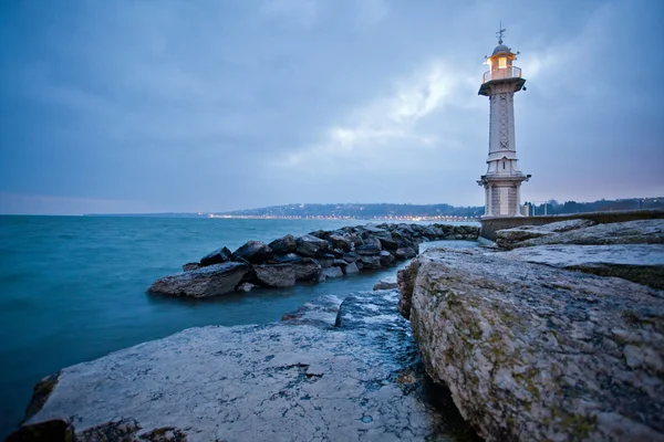 Cenevre cityscape deniz feneri — Stok fotoğraf