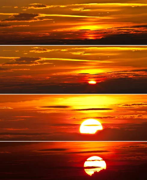 Sonnenaufgang-Collage — Stockfoto