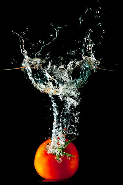 Spruzzi d'acqua di pomodoro — Foto Stock