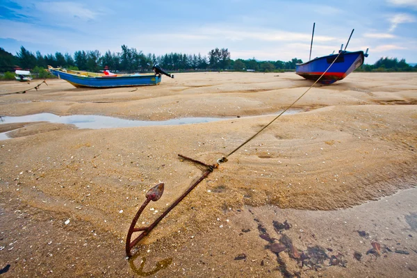 Barcos de pesca de Malasia puesta del sol —  Fotos de Stock