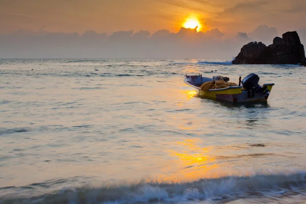 Malaysian Fishing Boats Sunrise — Stok Foto