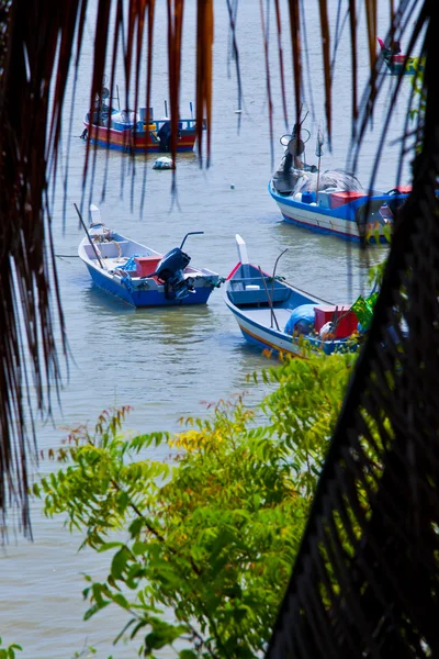 Малайзійський рибальські човни — стокове фото