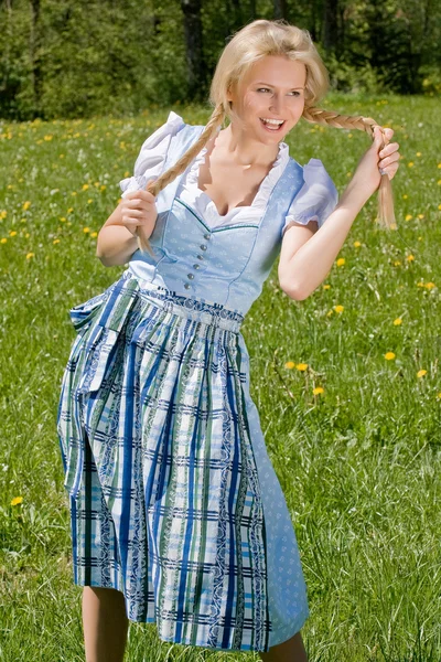 Happy Bavarian girl — Stock Photo, Image