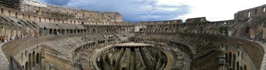 Panoramic view of Colosseum clipart