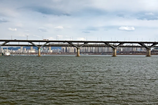 stock image Bridge over Han river in Seoul