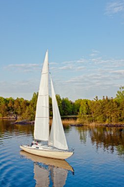 Sailboat at like clipart