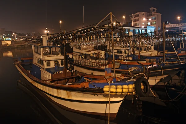 Geceleri balıkçı tekneleri — Stok fotoğraf